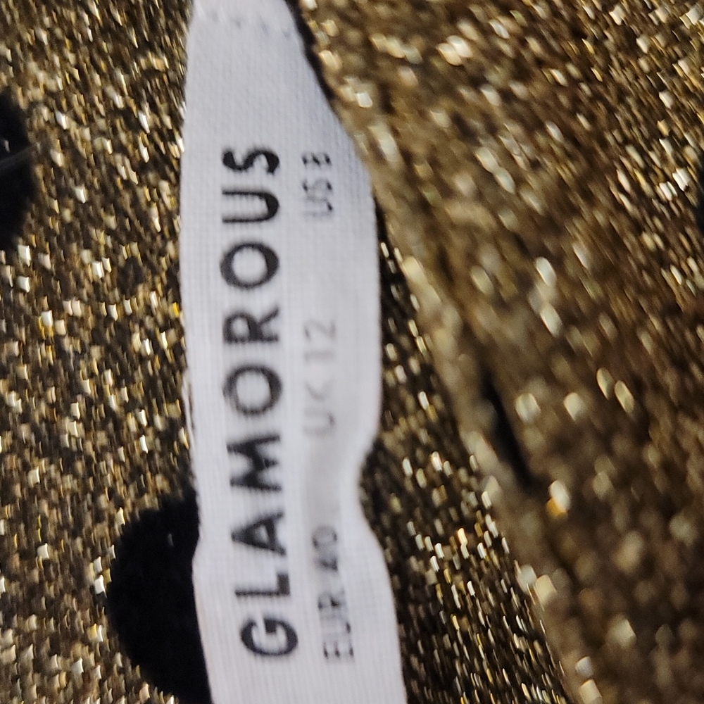 Glamorous Black and Gold Dress - Picture 4 of 5